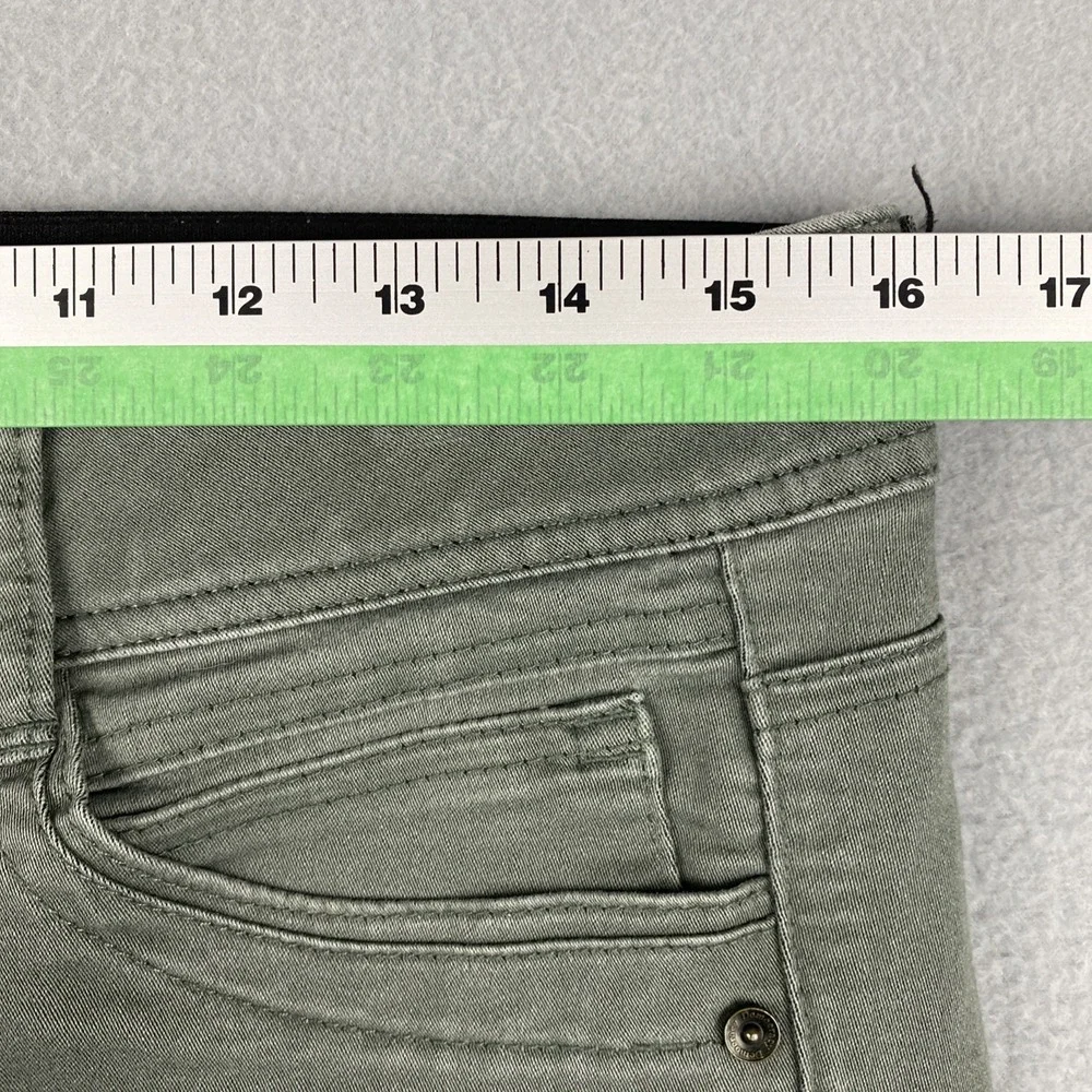 Democracy Ab Solution Skinny Twill Ankle Pants Womens 8 Olive Green Slimming‎